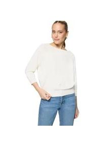 Strickpullover Zero "Damen mit Carmenausschnitt", Damen, Gr. 34, sanftes wei&szlig;, Obermaterial: 60% Viskose, 40% Baumwolle, unifarben, figurbetont normal, Carmenausschnitt, B&uuml;ndchen, Pullover Strickpullover, Plain/ ohne Details