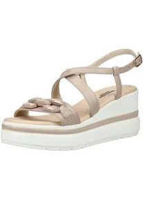 High-Heel-Sandalette Nero Giardini "Nero Giardini Sandalen Leder", Damen, Gr. 40, beige, wei&szlig;, Leder, Schuhe