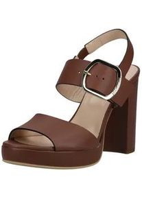 High-Heel-Sandalette Nero Giardini "Nero Giardini Sandalen Leder", Damen, Gr. 38, braun, Leder, Schuhe