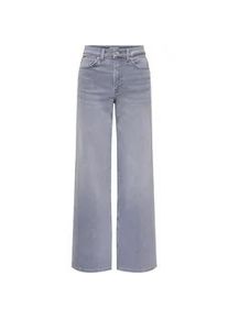 High-waist-Jeans Only "ONLMADISON JOGG HW WIDE DNM", Damen, Gr. 30, L&auml;nge 30, light grau denim, Denim/Jeans, Obermaterial: 100% Baumwolle, unifarben, weit lang, Jeans High-Waist-Jeans, high waist, wide fit