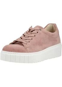 Sneaker Gabor COMFORT "Gabor Comfort Sneaker Leder", Damen, Gr. 38,5, dunkelrosa, Leder, Schuhe Sneaker