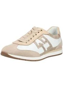 Sneaker Ara "Ara Sneaker Leder", Damen, Gr. 42, wei&szlig;, grau, Leder, Schuhe Sneaker