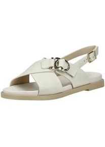 Riemchensandale Nero Giardini "Nero Giardini Sandalen Leder", Damen, Gr. 37, wei&szlig;, Leder, Schuhe Riemchensandale