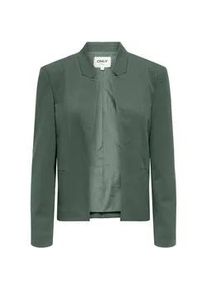 Kurzblazer Only "ONLEMILLIA LIFE L/S OPEN BLAZER CC TLR", Damen, Gr. 40, laurel wreath, Web, Obermaterial: 74% Polyester, 22% Viskose, 4% Elasthan, unifarben, regular fit normal, Blazer Kurzblazer, mit Stehkragen