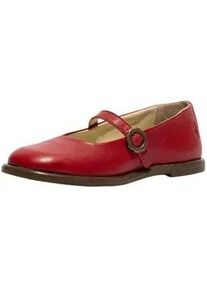 Riemchenballerina Fly London "Fly London Ballerinas Leder", Damen, Gr. 38, cherry, Leder, Schuhe Riemchenballerina