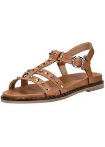 Riemchensandale Nero Giardini "Nero Giardini Sandalen Leder", Damen, Gr. 39, cognac, Leder, Schuhe Riemchensandale