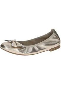 Ballerina Caprice "Caprice Ballerinas Leder", Damen, Gr. 39, platin, Leder, Schuhe Ballerina
