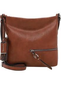 Umh&auml;ngetasche Tamaris "Umh&auml;ngetasche TAS Nele", Damen, Gr. B/H/T: 30cm x 28cm x 6cm 0, braun (cognac 700), Polyurethan, Taschen Umh&auml;ngetasche