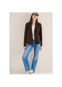 Jackenblazer Cecil, Damen, Gr. M (40), macchiato braun, Jersey, 66% Viskose, 30% Polyester, 4% Elasthan, unifarben, regular fit normal, V-Ausschnitt, B&uuml;ndchen, Blazer, im Basic-Style