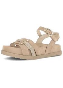 Riemchensandale Gabor "Riemchensandale", Damen, Gr. 37, beige, Schuhe Riemchensandale