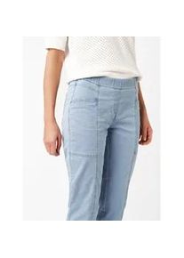 Stoffhose Toni "Sue Joggpants 7/8", Damen, Gr. 38, N-Gr, blau bleached, Web, Obermaterial: 77% Baumwolle, 20% Polyamid, 3% Elasthan, unifarben, schmal lang, Hosen Stoffhose, mit Stretch