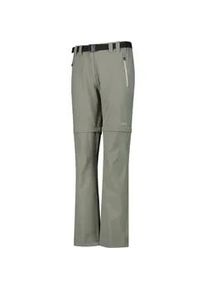 Zip-off-Hose CMP, Damen, Gr. 46, N-Gr, avocado, Obermaterial: 89% Polyester, 11% Elasthan, Hosen, Elastisch & Schnell trocknend & Atmungsaktiv