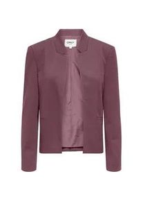 Kurzblazer Only "ONLEMILLIA LIFE L/S OPEN BLAZER CC TLR", Damen, Gr. 38, rose braun, Web, Obermaterial: 74% Polyester, 22% Viskose, 4% Elasthan, unifarben, regular fit normal, Blazer Kurzblazer, mit Stehkragen