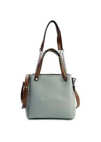 Henkeltasche Harpa "GABBIE", Damen, Gr. B/H/T: 10cm x 28cm x 28cm, hellblau, Lederimitat, unifarben, Taschen, mehrere F&auml;cher