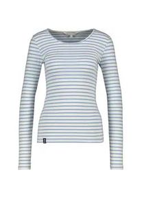 alife and kickin Langarmshirt ALIFE & KICKIN "Damen BerthaAK A", Damen, Gr. M, fjord, 95% Baumwolle, 5% Elasthan, Shirts Langarmshirt