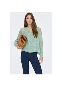 Langarmbluse Only "ONLTESSA ELIZA L/S SHIRT WVN CS", Damen, Gr. M, granite gr&uuml;n aop:gr&uuml;n love, Web, Obermaterial: 100% Polyester, bedruckt, regular fit normal, Blusen, Kunstfaser, regular fit