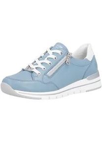 Sneaker Remonte "Remonte Sneaker Leder", Damen, Gr. 38, blau, wei&szlig;, Leder, Schuhe Sneaker