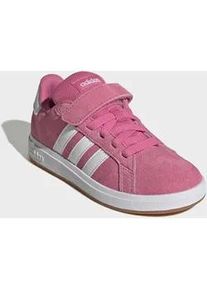 Sneaker Adidas SPORTSWEAR "GRAND COURT 00S KIDS", M&auml;dchen, Gr. 35, pink fusion, cloud wei&szlig;, gum10, Leder, Textil, Schuhe Sneaker, Design auf den Spuren des Adidas Superstar, f&uuml;r Kinder