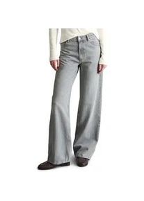 Marc O'Polo Weite Jeans MARC O'POLO DENIM "aus Bio-Baumwolle ohne Stretch", Damen, Gr. 30, L&auml;nge 34, light grau, Obermaterial: 100% Baumwolle, unifarben, normal, Jeans