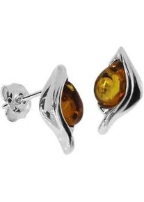 Paar Ohrstecker OSTSEE-SCHMUCK "- Ines - Silber 925/000 - Bernstein" Gr. 13, silber (silber 925, silberfarben, wei&szlig;), Ohrringe, Damen, Silber 925 (Sterlingsilber)