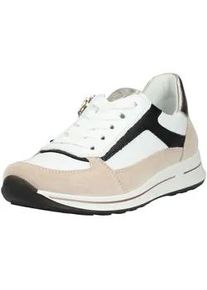 Sneaker Ara "Ara Sneaker Leder", Damen, Gr. 42, wei&szlig;, schwarz, Leder, Schuhe Sneaker