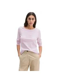 Marc O'Polo Langarmshirt MARC O'POLO "aus weichem Baumwoll-Single-Jersey", Damen, Gr. L, dried rose, Obermaterial: 100% Baumwolle, unifarben, Basic, regular fit, U-Boot-Ausschnitt, Rippb&uuml;ndchen, Shirts Langarmshirt