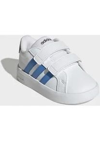 Sneaker Adidas SPORTSWEAR "GRAND COURT 3.0 KIDS", Damen, Gr. 23, cloud wei&szlig;, lucid ray blau, aurora onix, Synthetik, Textil, Schuhe Sneaker, f&uuml;r Kinder