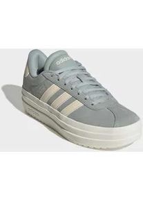 Plateausneaker Adidas SPORTSWEAR "VL COURT BOLD", Damen, Gr. 36, grau (wonder sage, wonder wei&szlig;, sanftes wei&szlig;), Leder, Synthetik, Schuhe Plateausneaker, inspiriert vom Design des Adidas gazelle bold, Topseller