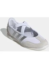 Sneaker Ballerinas Adidas SPORTSWEAR "BARREDA MARY JANE", Damen, Gr. 38, cloud wei&szlig;, silber metallic, sanftes wei&szlig;, Leder, Schuhe