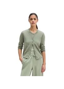 Marc O'Polo Cardigan MARC O'POLO "aus Organic Cotton-Leinen-Mix", Damen, Gr. M, fresh sage, Obermaterial: 90% Baumwolle, 10% Leinen, unifarben, regular fit, Rundhals, Strickjacken