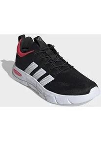 Walkingschuh Adidas SPORTSWEAR "CLOUDFOAM FLEX ELASTIC LACE", Damen, Gr. 42, core schwarz, ftwr wei&szlig;, lucid rot, Textil, Schuhe Walkingschuh