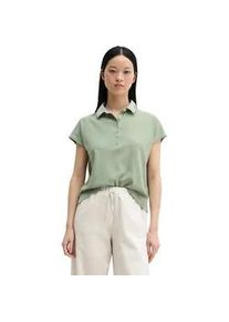 Marc O'Polo Poloshirt MARC O'POLO "aus weichem Single Jersey", Damen, Gr. XL, fresh sage, Obermaterial: 100% Baumwolle, unifarben, loose fit, normaler Saum, Shirts