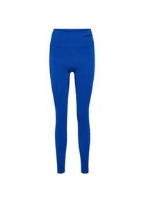 Trainingstights Hummel "HMLTIF SEAMLESS HIGH WAIST TIGHTS", Damen, Gr. M (38), N-Gr, surf the web, Obermaterial: 85% Polyamid, 15% Elasthan, eng, Hosen, dehnbarer Stoff, enge Passform, nahtloses Design