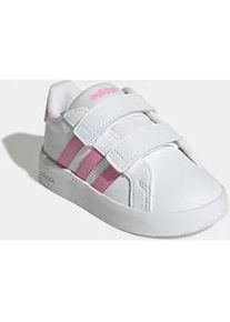 Sneaker Adidas SPORTSWEAR "GRAND COURT 3.0 KIDS", Damen, Gr. 21, cloud wei&szlig;, bliss pink, bliss pink, Synthetik, Textil, Schuhe Sneaker, f&uuml;r Kinder