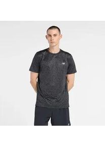 Laufshirt New Balance "SPORT ESSENTIAL PRINTED T-SHIRT", Herren, Gr. L, schwarz, Obermaterial: 100% Polyester, Shirts Laufshirt, f&uuml;r vielseitige Aktivit&auml;ten, ideal f&uuml;r Lauftraining, f&uuml;r Erwachsene
