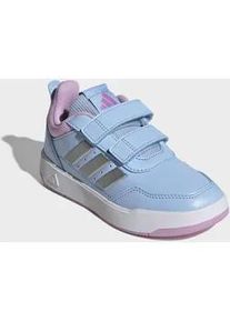 Sneaker Adidas SPORTSWEAR "TENSAUR SPORT 3.0 CF K", Damen, Gr. 35, clear sky, silber metallic, bliss lila, Synthetik, Textil, Schuhe Sneaker, mit Klettverschluss, f&uuml;r Kinder & Jugendliche