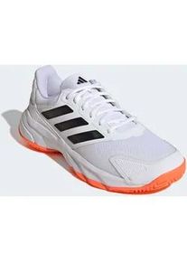Tennisschuh Adidas PERFORMANCE "COURTJAM CONTROL 3 CLAY", Herren, Gr. 46, cloud wei&szlig;, core schwarz, lucid orange, Synthetik, Textil, Schuhe, f&uuml;r Sandpl&auml;tze, Clay