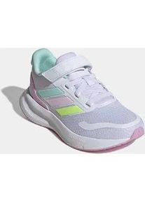Laufschuh Adidas SPORTSWEAR "RUNFALCON 5 KIDS", Kinder, Gr. 31, wei&szlig; (cloud wei&szlig;, clear mint, clear pink), Synthetik, Textil, Schuhe Laufschuh, mit Klettverschluss, f&uuml;r Kinder