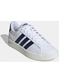 Sneaker Adidas SPORTSWEAR "GRAND COURT 3.0", Herren, Gr. 42, cloud wei&szlig;, dunkelblau, core wei&szlig;, Synthetik, Textil, Schuhe Sneaker
