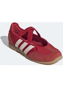 Sneaker Ballerinas Adidas SPORTSWEAR "BARREDA MARY JANE", Damen, Gr. 38,5, better scarlet, sanftes wei&szlig;, gum 3, Leder, Textil, Schuhe