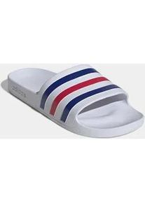Badesandale Adidas SPORTSWEAR "AQUA ADILETTE", Herren, Gr. 40,5, cloud wei&szlig;, pure ruby, semi lucid blau, Synthetik, Schuhe, Badelatschen, World Cup Nations Pack