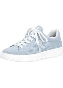 Plateausneaker Rieker SPORT, Herren, Gr. 40, hellblau, Textil, unifarben, Schuhe Plateausneaker, Slip-on Sneaker, Halbschuh, Freizeitsneaker mit aufgesetzter Schn&uuml;rung