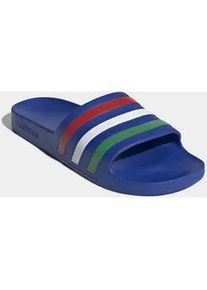 Badesandale Adidas SPORTSWEAR "AQUA ADILETTE", Herren, Gr. 48,5, bold blau, gr&uuml;n, ftwr wei&szlig;, Synthetik, Schuhe, Badelatschen, World Cup Nations Pack