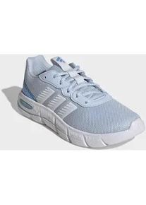 Walkingschuh Adidas SPORTSWEAR "CLOUDFOAM FLEX LACES", Damen, Gr. 39, crystal sky, silber metallic, wonder sage, Textil, Schuhe Walkingschuh