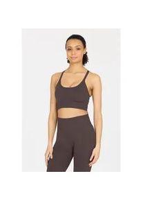 ENDURANCE ATHLECIA Sport-BH ATHLECIA "Foan V3", Damen, Gr. XXS/XS, dunkelbraun, 88% Polyamid, 11% Elasthan, 1% Polyester, unifarben, BHs Sport-BH, in bequemer, nahtloser Anfertigung