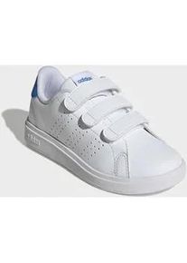 Klettschuh Adidas SPORTSWEAR "ADVANTAGE BASE 2.0 KIDS", M&auml;dchen, Gr. 32, cloud wei&szlig;, ftwr wei&szlig;, lucid ray blau, Synthetik, Schuhe Klettschuh, Design auf den Spuren des Adidas Stan Smith, f&uuml;r Kinder & Jugendliche
