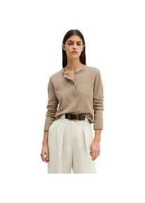Marc O'Polo Cardigan MARC O'POLO "aus Organic Cotton-Leinen-Mix", Damen, Gr. XL, earthy taupe, Obermaterial: 90% Baumwolle, 10% Leinen, unifarben, regular fit, Rundhals, Strickjacken