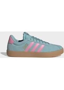 Sneaker Adidas SPORTSWEAR "VL COURT 3.0", Damen, Gr. 43, mint ton, bliss pink, gold metallic, Leder, Synthetik, Schuhe Sneaker, inspiriert vom Design des Adidas samba