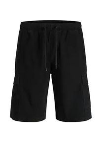 Jack & Jones PlusSize Chinohose "JPSTMARCO DYLAN CHINO SHORTS PLS", Herren, Gr. 46 (6XL), N-Gr, schwarz, Web, Obermaterial: 98% Baumwolle, 2% Elasthan, JACK & JONES PLUSSIZE, unifarben, regular fit, Hosen Chinohose