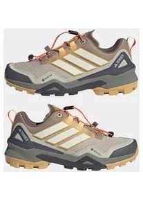 Wanderschuh Adidas TERREX "TERREX SKYCHASER GORE-TEX", Damen, Gr. 39, wonder taupe, sanftes wei&szlig;, ice tangerine, Synthetik, Textil, Schuhe Wanderschuh, wasserdicht